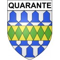 Quarante 34 ville Stickers blason autocollant adhésif