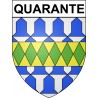 Quarante 34 ville Stickers blason autocollant adhésif