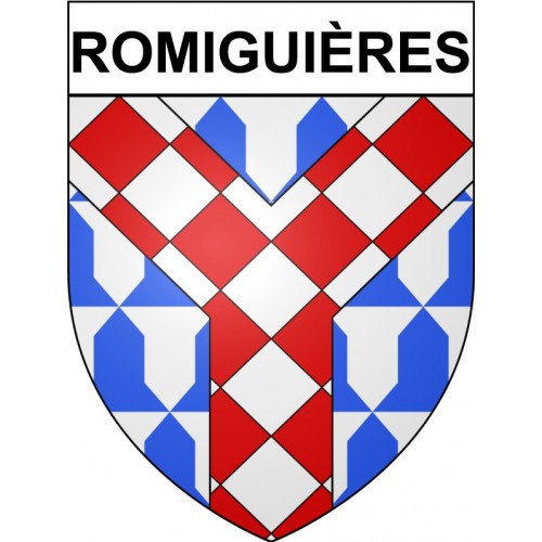 Romiguières 34 ville Stickers blason autocollant adhésif
