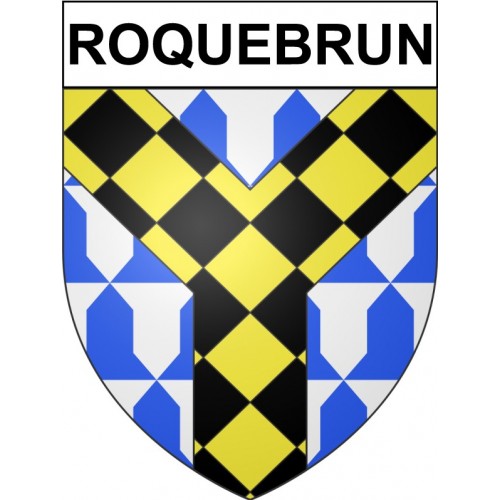 Roquebrun 34 ville Stickers blason autocollant adhésif