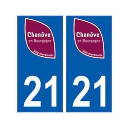 21 Chenôve logo autocollant plaque stickers ville