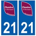 21 Chenôve logo autocollant plaque stickers ville