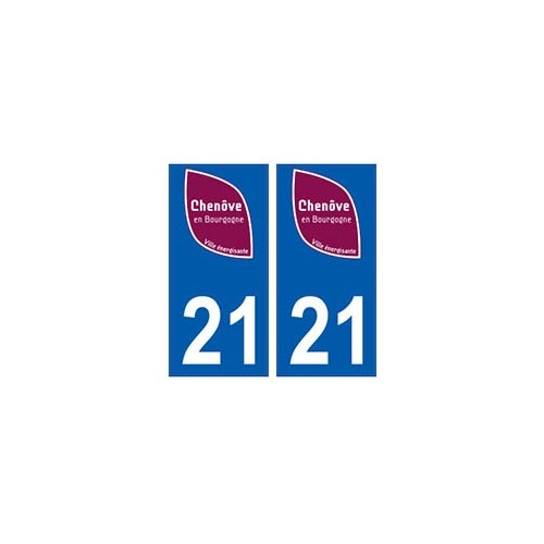 21 Chenôve logo autocollant plaque stickers ville