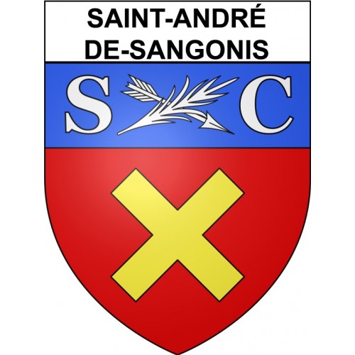 Saint-André-de-Sangonis 34 ville Stickers blason autocollant adhésif