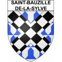 Pegatinas escudo de armas de Bazas adhesivo de la etiqueta engomada