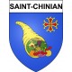 Pegatinas escudo de armas de Saint-Chinian adhesivo de la etiqueta engomada