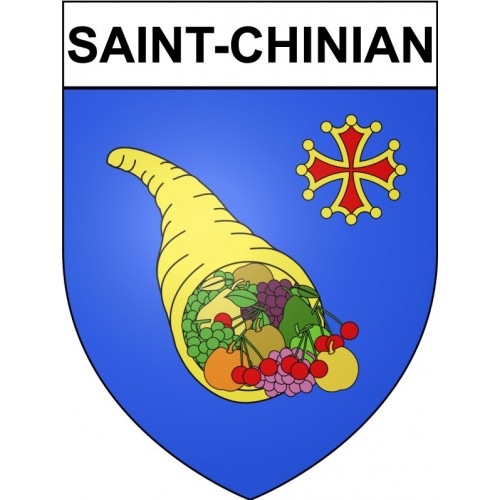 Saint-Chinian 34 ville Stickers blason autocollant adhésif