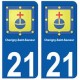 21 Chevigny-saint-sauveur blason autocollant plaque stickers ville