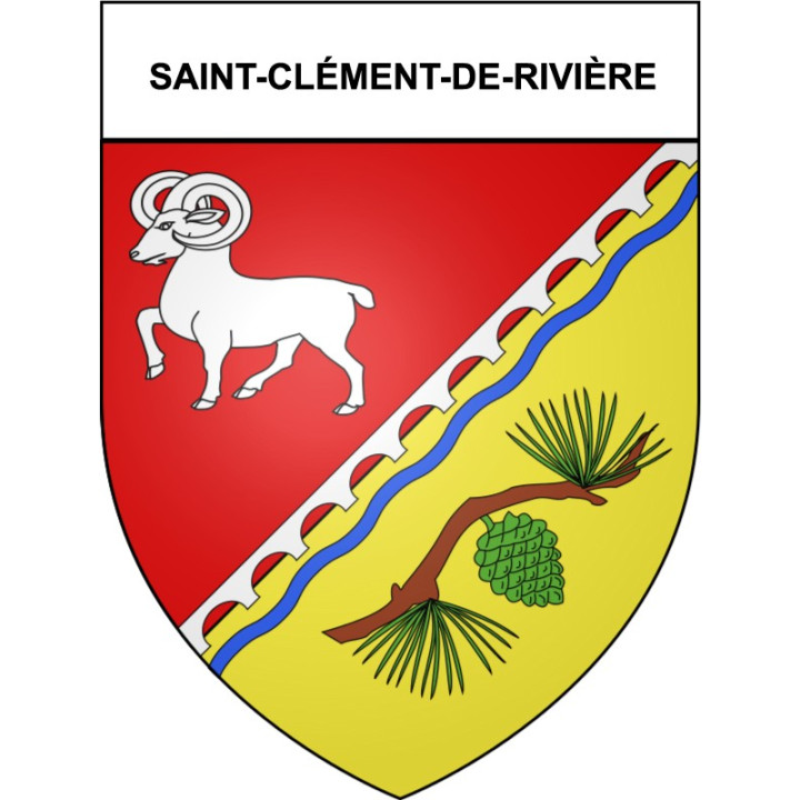 Saint-Clément-de-Rivière 34 ville Stickers blason autocollant adhésif