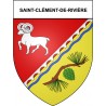 Saint-Clément-de-Rivière 34 ville Stickers blason autocollant adhésif