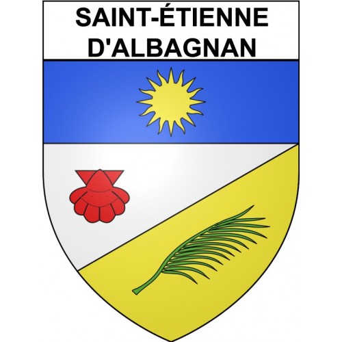 Pegatinas escudo de armas de Bazas adhesivo de la etiqueta engomada