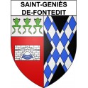 Saint-Geniès-de-Fontedit 34 ville Stickers blason autocollant adhésif