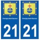 21 Chevigny-saint-sauveur blason autocollant plaque stickers ville