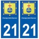 21 Chevigny-saint-sauveur blason autocollant plaque stickers ville