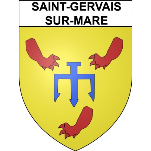 Saint-Gervais-sur-Mare 34 ville Stickers blason autocollant adhésif