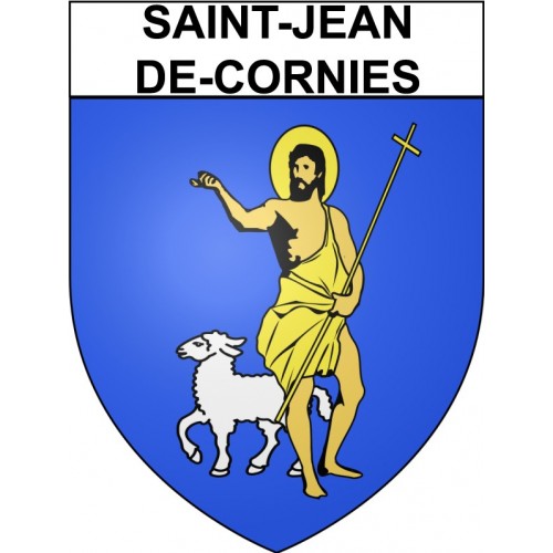 Saint-Jean-de-Cornies 34 ville Stickers blason autocollant adhésif