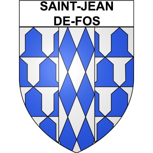 Saint-Jean-de-Fos 34 ville Stickers blason autocollant adhésif
