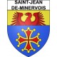 Saint-Jean-de-Minervois 34 ville Stickers blason autocollant adhésif