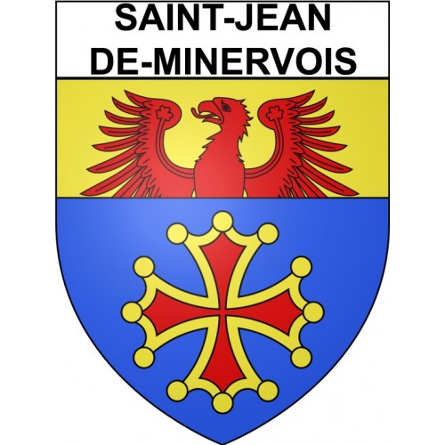 Saint-Jean-de-Minervois 34 ville Stickers blason autocollant adhésif