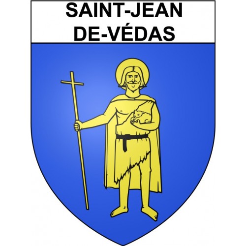 Saint-Jean-de-Védas 34 ville Stickers blason autocollant adhésif
