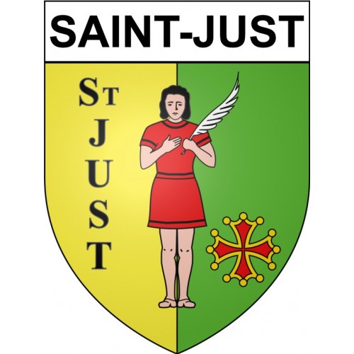Saint-Just 34 ville Stickers blason autocollant adhésif