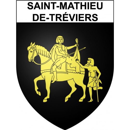 Saint-Mathieu-de-Tréviers 34 ville Stickers blason autocollant adhésif
