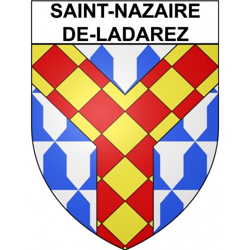 Pegatinas escudo de armas de Bazas adhesivo de la etiqueta engomada