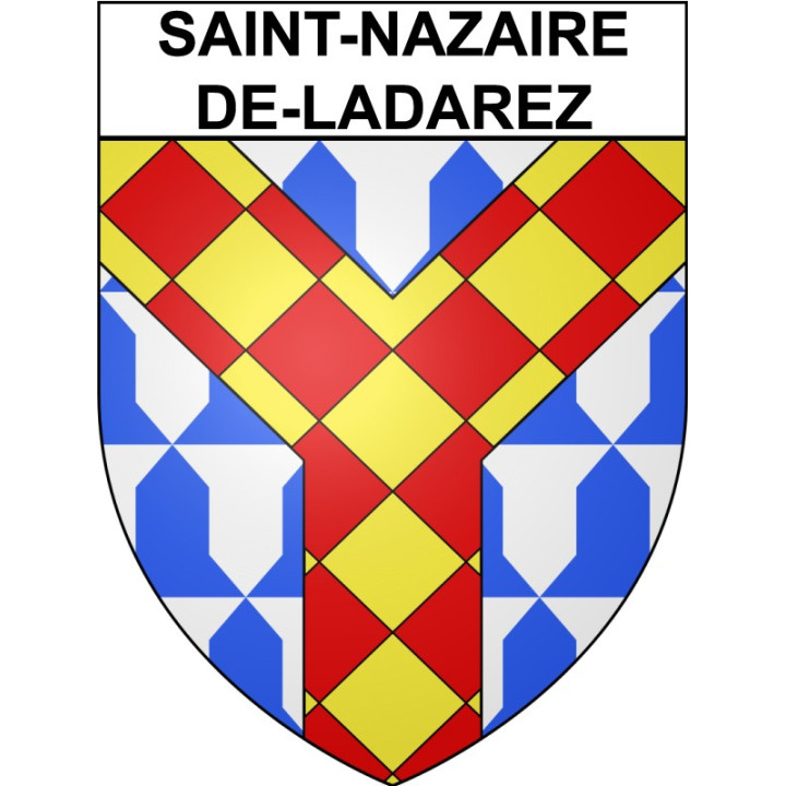 Pegatinas escudo de armas de Bazas adhesivo de la etiqueta engomada