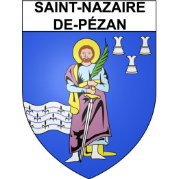 Saint-Nazaire-de-Pézan 34 ville Stickers blason autocollant adhésif