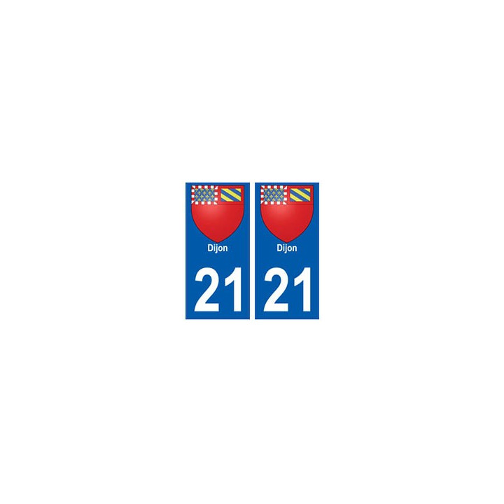 21 Dijon  blason autocollant plaque stickers ville
