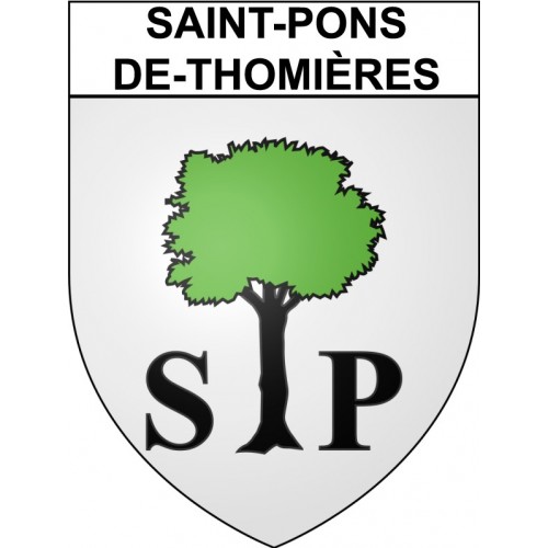Saint-Pons-de-Thomières 34 ville Stickers blason autocollant adhésif