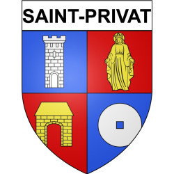 Saint-Privat 34 ville Stickers blason autocollant adhésif