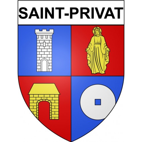 Saint-Privat 34 ville Stickers blason autocollant adhésif