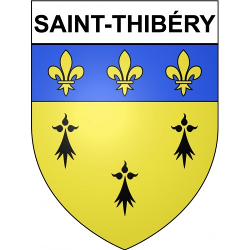 Saint-Thibéry 34 ville Stickers blason autocollant adhésif