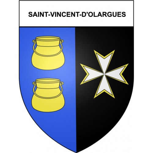 Saint-Vincent-d'Olargues 34 ville Stickers blason autocollant adhésif