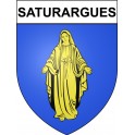 Saturargues 34 ville Stickers blason autocollant adhésif