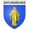 Saturargues 34 ville Stickers blason autocollant adhésif