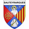 Sauteyrargues 34 ville Stickers blason autocollant adhésif