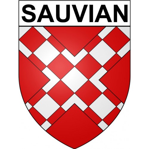 Sauvian 34 ville Stickers blason autocollant adhésif