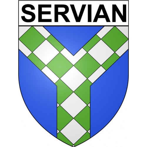 Servian 34 ville Stickers blason autocollant adhésif