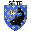 Pegatinas escudo de armas de Sète adhesivo de la etiqueta engomada