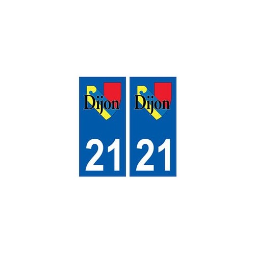 21 Dijon logo autocollant plaque stickers ville