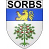 Sorbs 34 ville Stickers blason autocollant adhésif