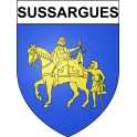 Sussargues 34 ville Stickers blason autocollant adhésif