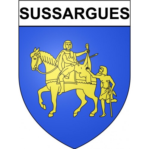 Sussargues 34 ville Stickers blason autocollant adhésif