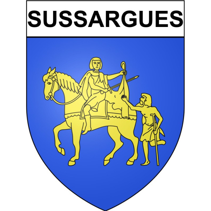 Sussargues 34 ville Stickers blason autocollant adhésif