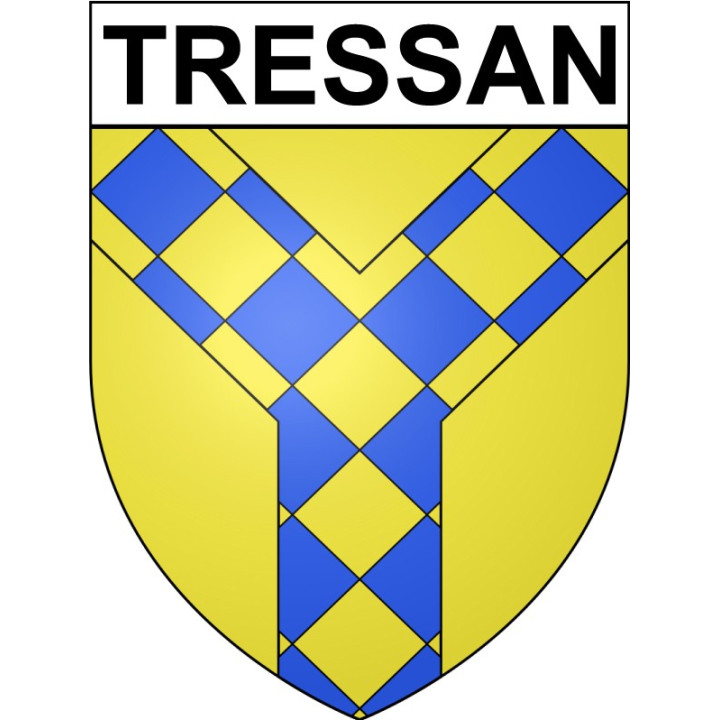 Tressan 34 ville Stickers blason autocollant adhésif