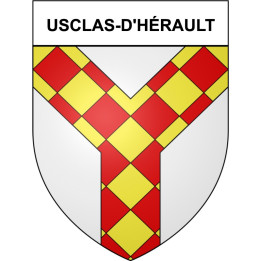 Usclas-d'Hérault 34 ville Stickers blason autocollant adhésif