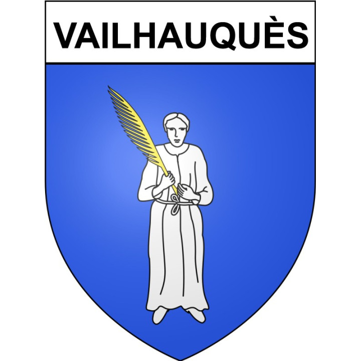 Vailhauquès 34 ville Stickers blason autocollant adhésif