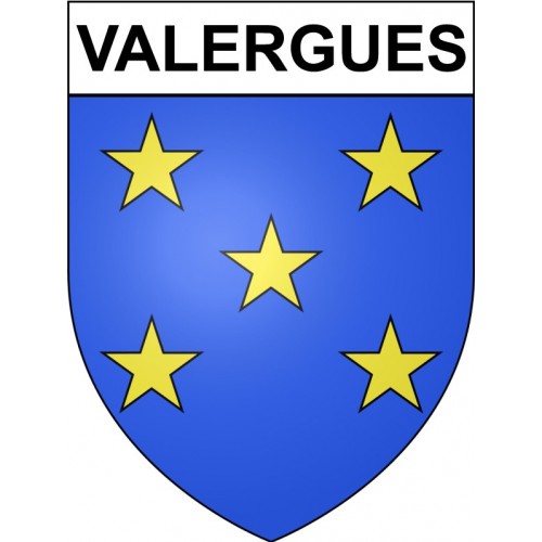 Valergues 34 ville Stickers blason autocollant adhésif
